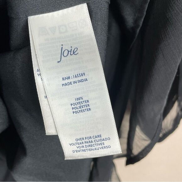 Joie Black Sheer Balloon Sleeve Dress NWT Size M - Picture 6 of 11